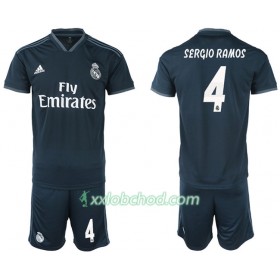 Fotbalové dresy Real Madrid SERGIO RAMOS 4 Dětské Venkovní Dres 2018/19 Krátký Rukáv